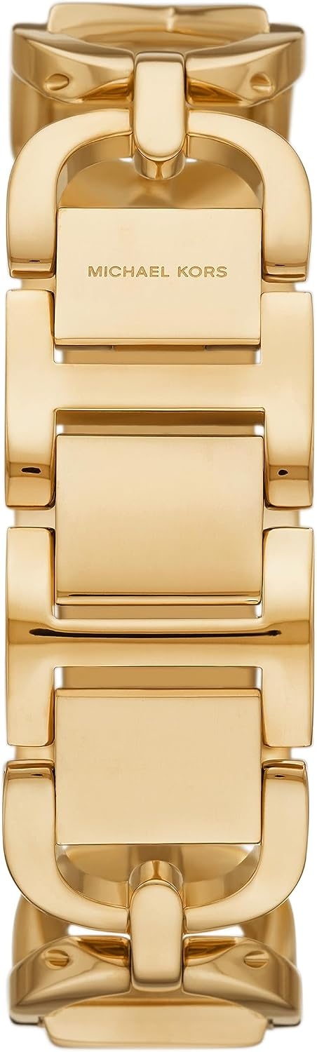image:imageMichael Kors Womens MK Empire Rectangular Stainless Steel Watch with Steel or Leather BandGold