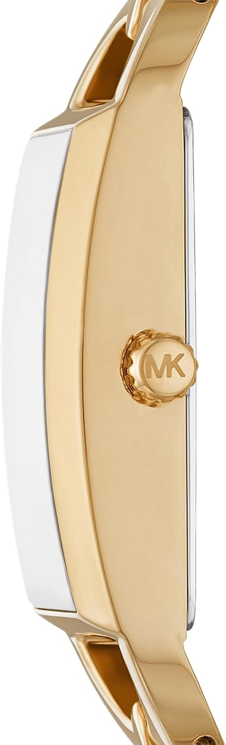 image:imageMichael Kors Womens MK Empire Rectangular Stainless Steel Watch with Steel or Leather BandGold