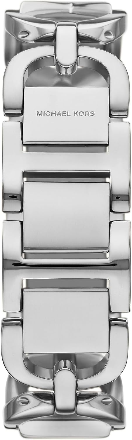 image:imageMichael Kors Womens MK Empire Rectangular Stainless Steel Watch with Steel or Leather BandSilver