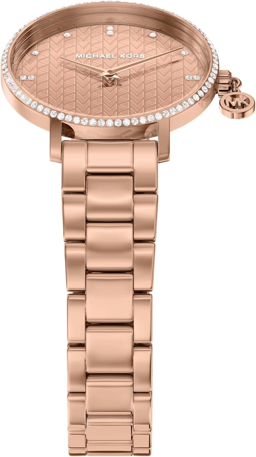 image:imageMichael Kors Womens Pyper TwoHand Rose GoldTone Stainless Steel Watch Model MK7573