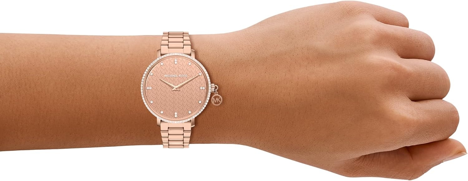 image:imageMichael Kors Womens Pyper TwoHand Rose GoldTone Stainless Steel Watch Model MK7573