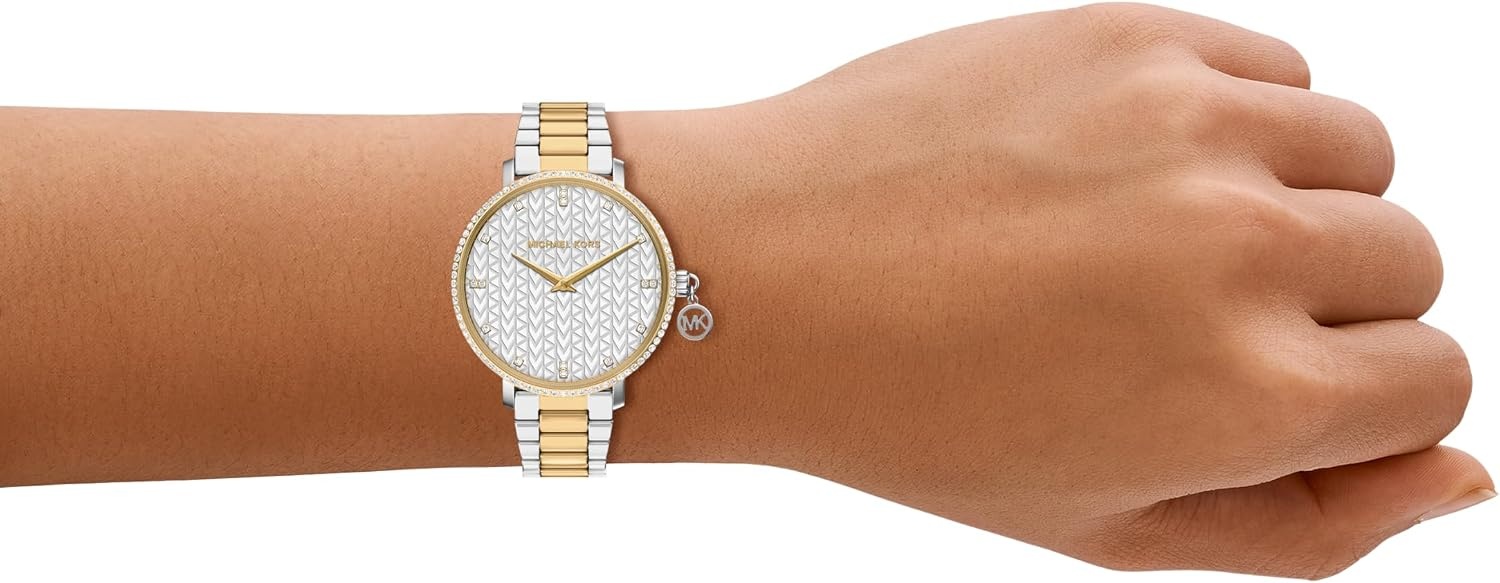 image:imageMichael Kors Womens Pyper TwoHand TwoTone Stainless Steel Watch Model MK7574