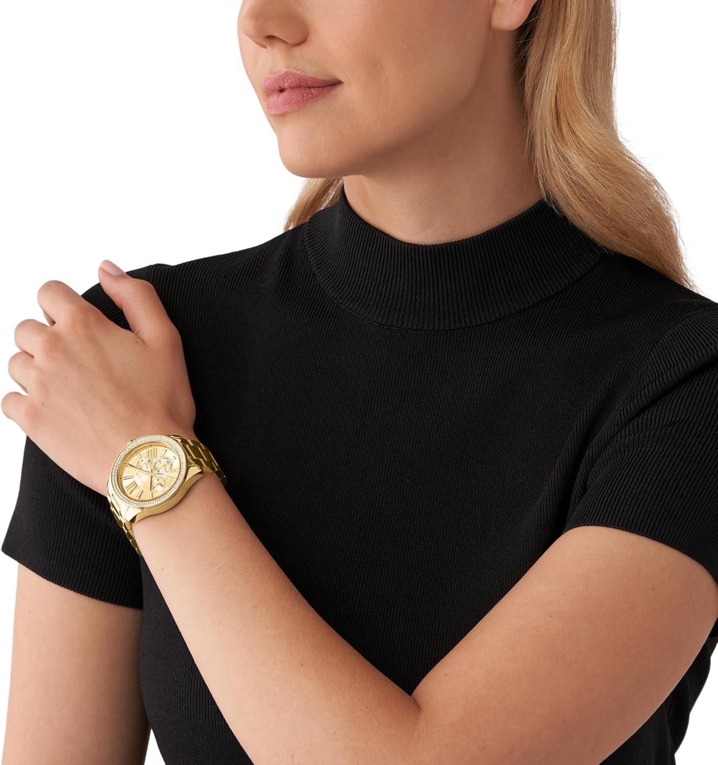 image:imageMichael Kors Wren Womens Watch Stainless Steel and Pav Crystal Watch for WomenGold Pave