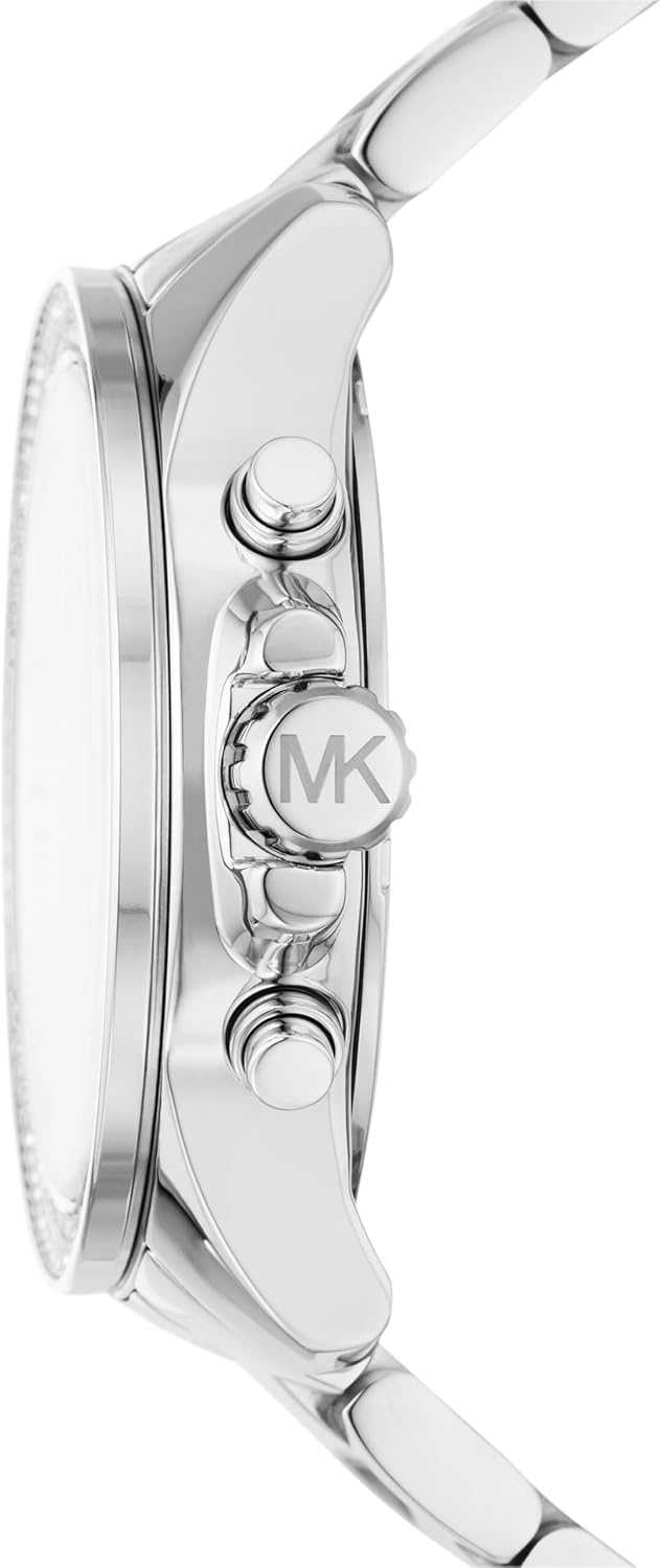 image:imageMichael Kors Wren Womens Watch Stainless Steel and Pav Crystal Watch for WomenSilver Pave Bezel