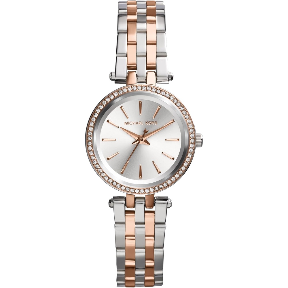 image:imageMichael Kors Darci Womens Watch Stainless Steel and Pav Crystal Watch for WomenSilverRose Gold
