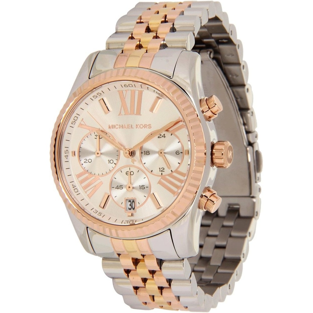 image:imageMichael Kors Lexington Womens Watch Stainless Steel Bracelet or Leather Watch for WomenTriTone