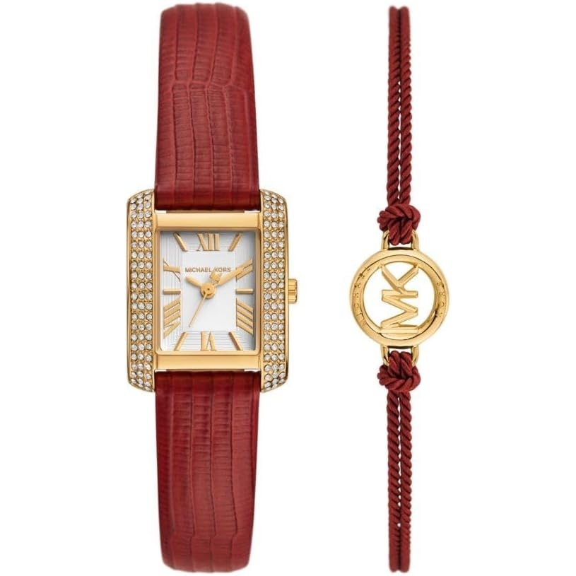image:imageMichael Kors MK2983 Emery ThreeHand WatchGoldRed Bracelet Gift Set