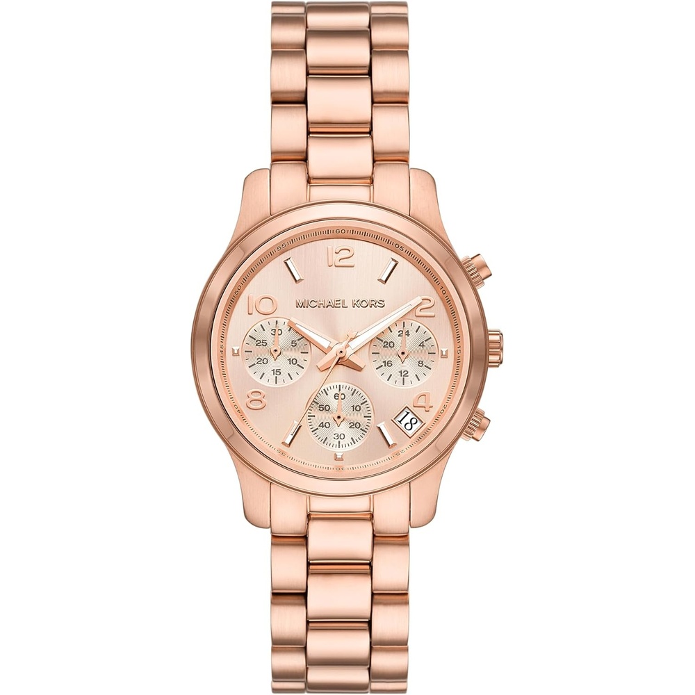 image:imageMichael Kors MK7354  Runway ThreeHand34MM Rose Gold