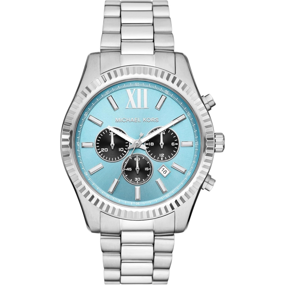 image:imageMichael Kors MK8286  Oversized Lexington ChronographSilverAqua