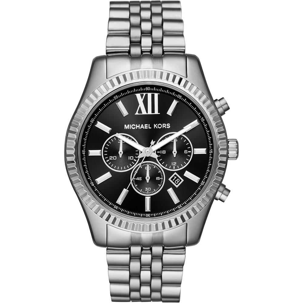 image:imageMichael Kors MK8286 Oversized Lexington ChronographSilverBlack Dial