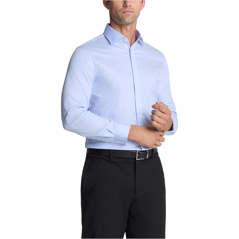 image:imageMichael Kors Mens Dress Shirt Comfort Stretch Slim FitPowder Blue