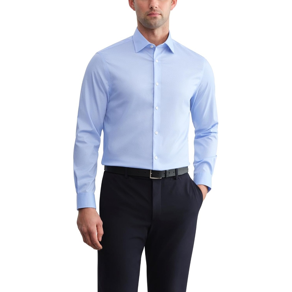 image:imageMichael Kors Mens Dress Shirt Ultra Wrinkle Free Stretch Regular FitBlue Multi Print