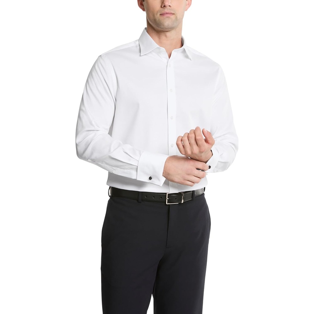 image:imageMichael Kors Mens Dress Shirt Ultra Wrinkle Free Stretch Regular FitWhite