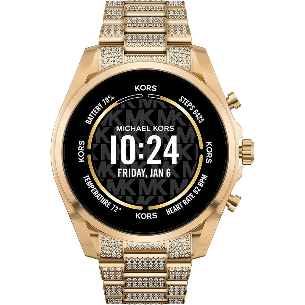 image:imageMichael Kors Mens or Womens Gen 6 44mm Touchscreen Smart Watch with Alexa Builtin Fitness Tracker Sleep Tracker GPS Music Control Smartphone Notifications Model MKT5133VGold Glitz