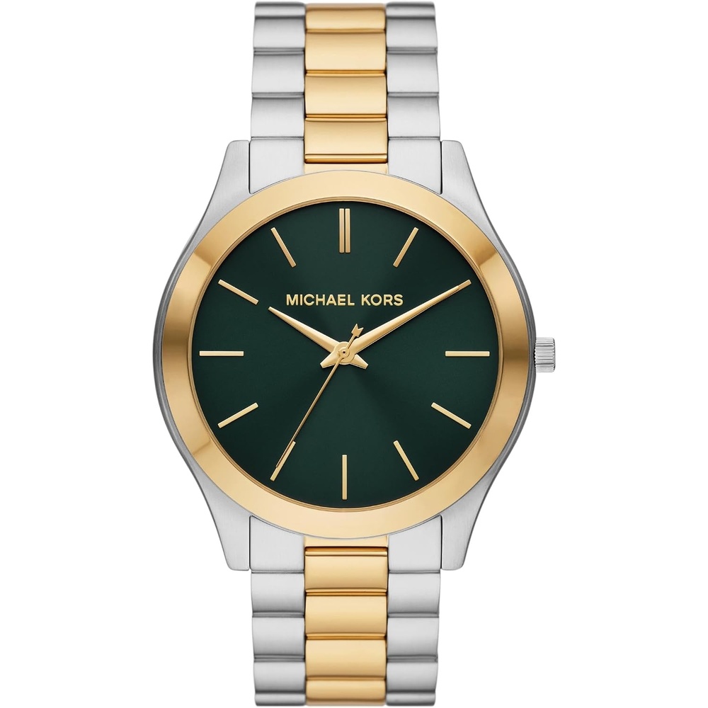 image:imageMichael Kors Oversized Slim Runway Mens Watch Stainless Steel Watch for MenTwo ToneGreen