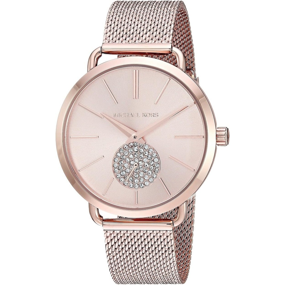 image:imageMichael Kors Portia Womens Watch Stainless Steel Bracelet Watch for WomenRose Gold Mesh