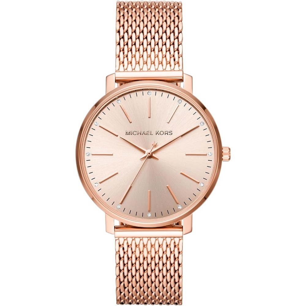 image:imageMichael Kors Pyper Womens Watch Stainless Steel Watch for Women with Steel Leather or Silicone BandRose Gold Mesh