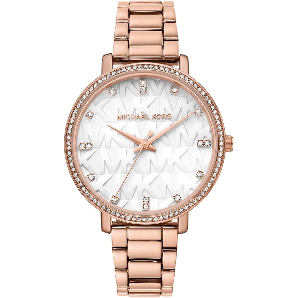 image:imageMichael Kors Pyper Womens Watch Stainless Steel Watch for Women with Steel Leather or Silicone BandRose White Logo
