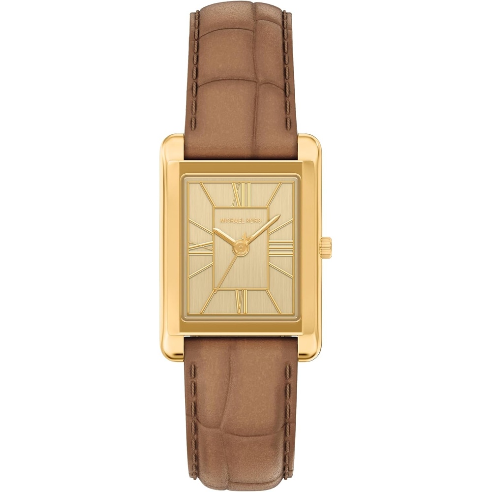 image:imageMichael Kors Womens Essex ThreeHand Brown Leather Watch Model MK7584