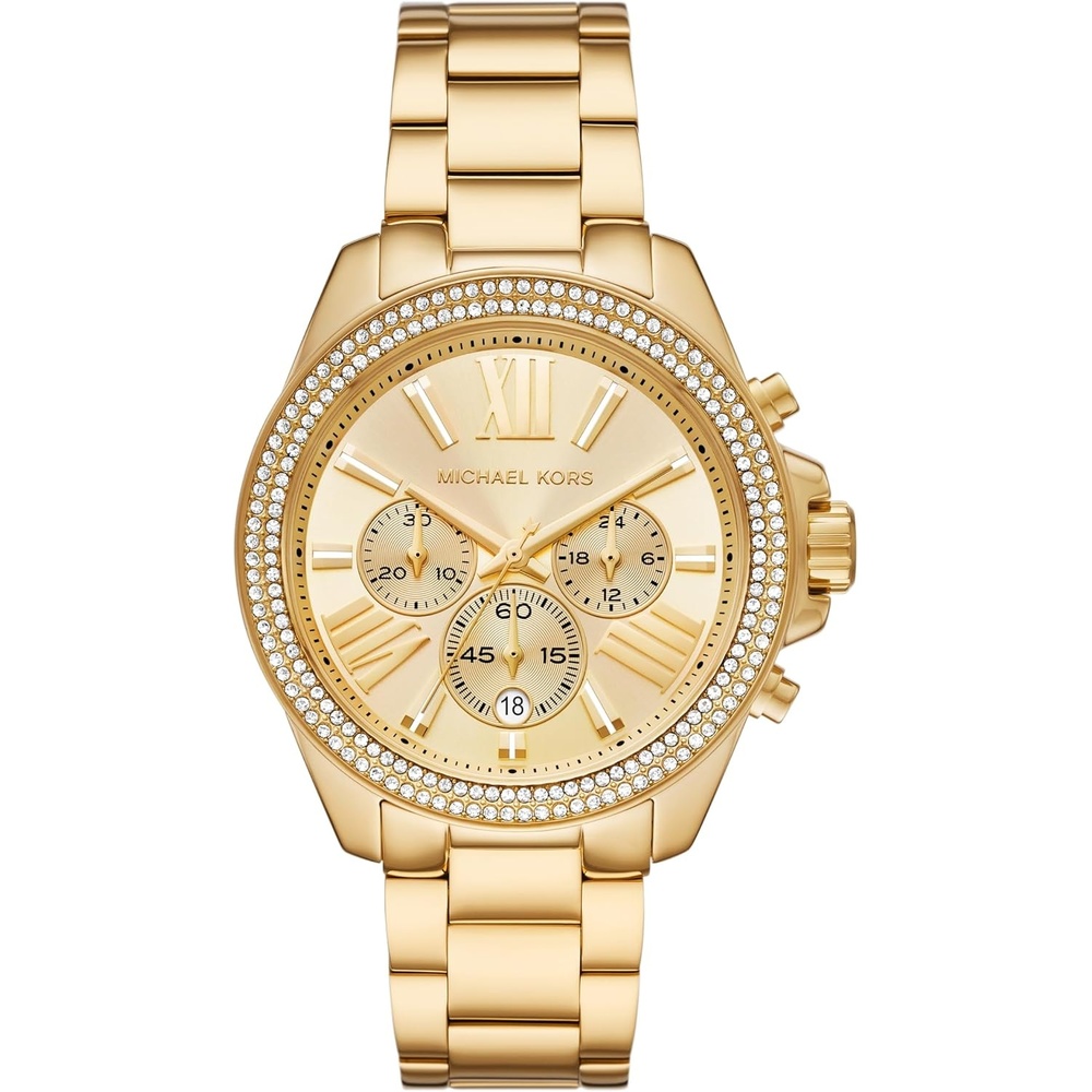 image:imageMichael Kors Wren Womens Watch Stainless Steel and Pav Crystal Watch for WomenGold Pave