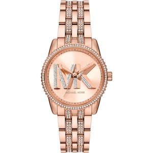 Michael Kors Bryant Chronograph Women’s Watch, Stainless Steel and Pavé Crystal Watch for Women(Rose Gold Logo)