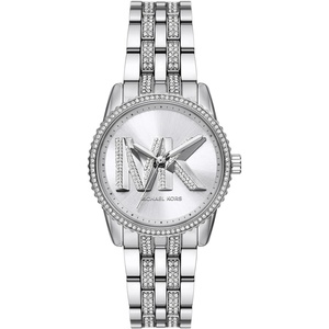 Michael Kors Bryant Chronograph Women’s Watch, Stainless Steel and Pavé Crystal Watch for Women(Silver Logo)