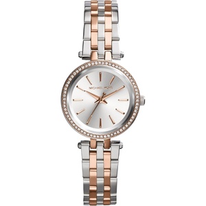Michael Kors Darci Women’s Watch, Stainless Steel and Pavé Crystal Watch for Women(Silver/Rose Gold)