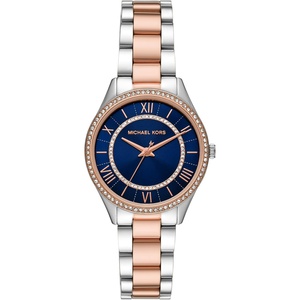 Michael Kors Lauryn Women’s Watch, Stainless Steel Bracelet Watch for Women(Two Tone/Blue)