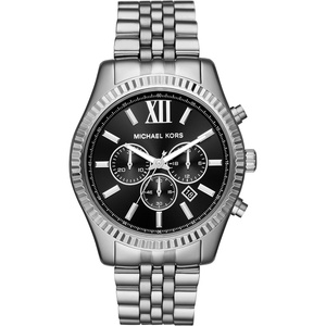 Michael Kors MK8286 – Oversized Lexington Chronograph(Silver/Black Dial)