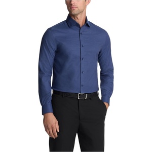 Michael Kors Men’s Dress Shirt Comfort Stretch Slim Fit(Navy)