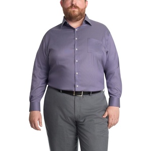 Michael Kors Mens Dress Shirt Travel Stretch Big Fit (Big and Tall)(Purple Haze)