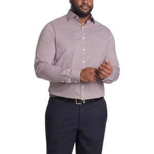 Michael Kors Mens Dress Shirt Travel Stretch Big Fit (Big and Tall)(Wine)