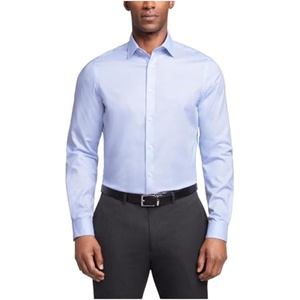 Michael Kors Men’s Dress Shirt Ultra Wrinkle Free Stretch Regular Fit(Light Blue)