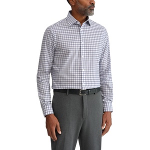 Michael Kors Men’s Dress Shirt Ultra Wrinkle Free Stretch Regular Fit(Navy Plaid)
