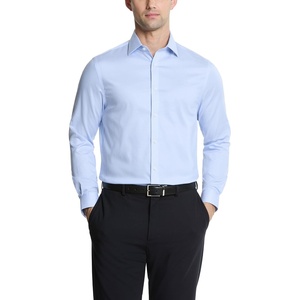 Michael Kors Men’s Dress Shirt Ultra Wrinkle Free Stretch Regular Fit(Powder Blue)
