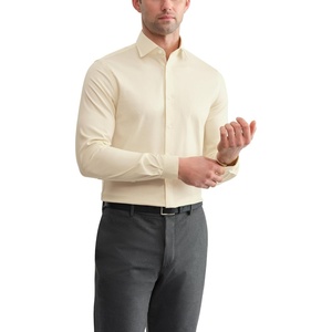 Michael Kors Men’s Dress Shirt Ultra Wrinkle Free Stretch Slim Fit(Lemon Yellow)