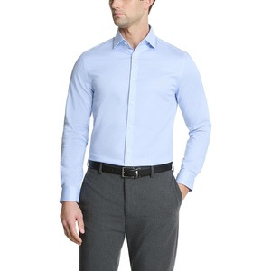 Michael Kors Men’s Dress Shirt Ultra Wrinkle Free Stretch Slim Fit(Powder Blue)