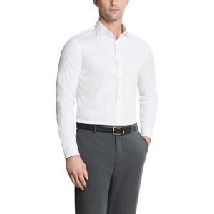 Michael Kors Men’s Dress Shirt Ultra Wrinkle Free Stretch Slim Fit(White)