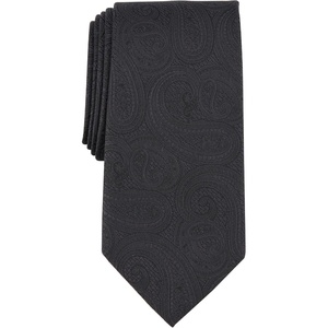 Michael Kors Men’s Rich Texture Paisley Tie(Charcoal)