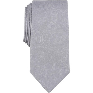 Michael Kors Men’s Rich Texture Paisley Tie(Grey)