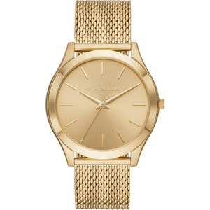 Michael Kors Oversized Slim Runway Men’s Watch, Stainless Steel Watch for Men(Gold Mesh)