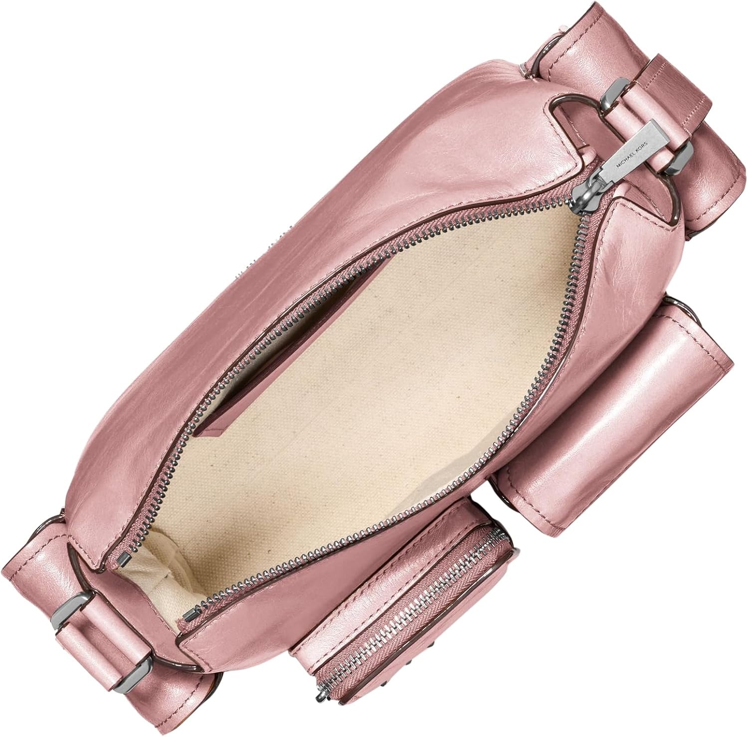 image:imageMichael Kors Dakota Medium Pocket Shoulder BagSilvertone HardwareSmokey Rose