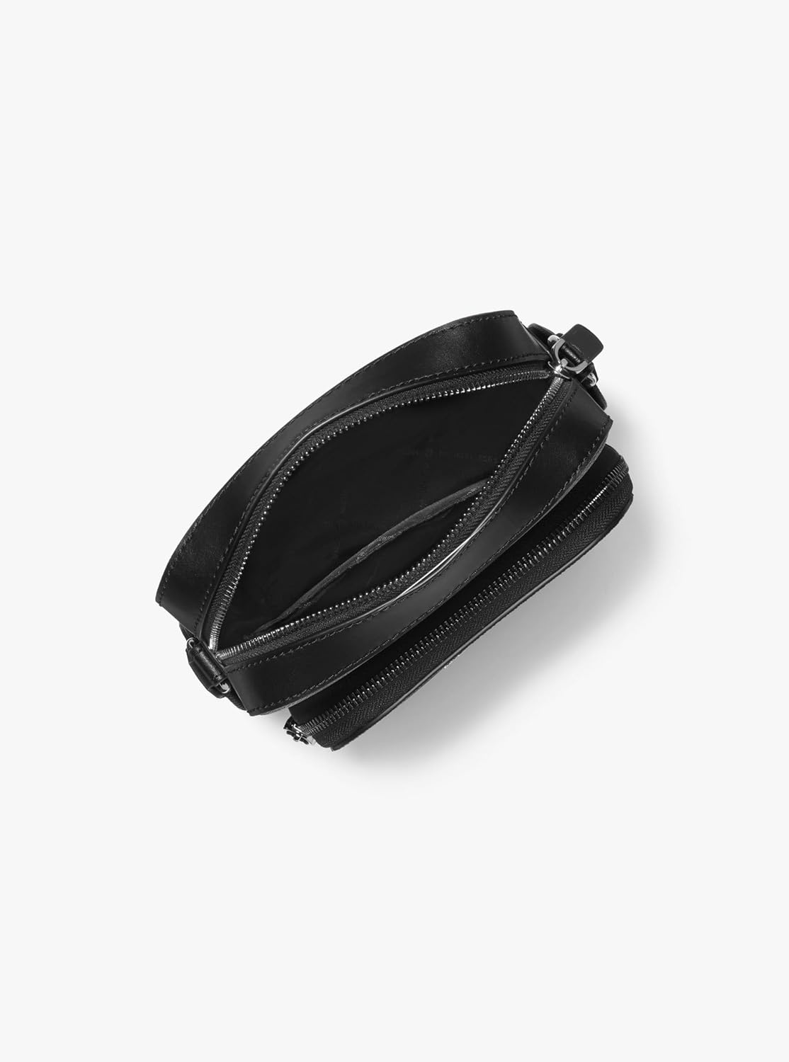 image:imageMichael Kors Hudson Double Zip Mini Flight BagSilver TonehardwareBlack