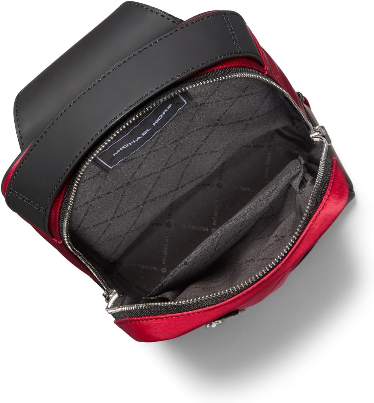 image:imageMichael Kors Malone ALine Sling PackSilvertone HardwareCrimson