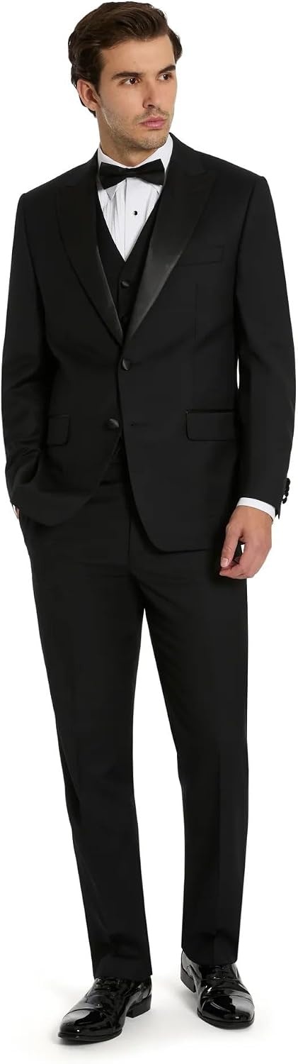 image:imageMichael Kors Mens 3Piece Classic Fit Regular Big amp Tall Suit Separates Blazer Vest amp Pants Weddings Proms amp EventsBlack