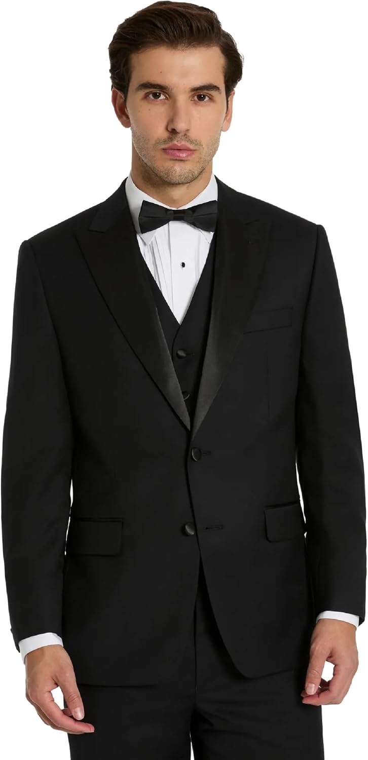 image:imageMichael Kors Mens 3Piece Classic Fit Regular Big amp Tall Suit Separates Blazer Vest amp Pants Weddings Proms amp EventsBlack