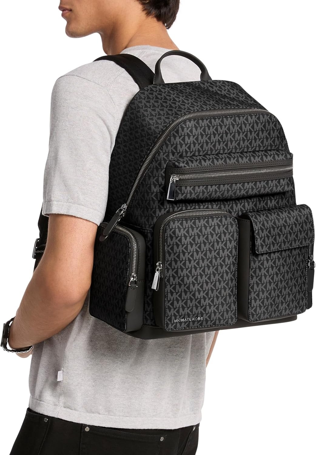 image:imageMichael Kors Mens Dakota Backpack SilverTone HardwareSignature Nylon BlackSilvertone HardwareNylonBlack