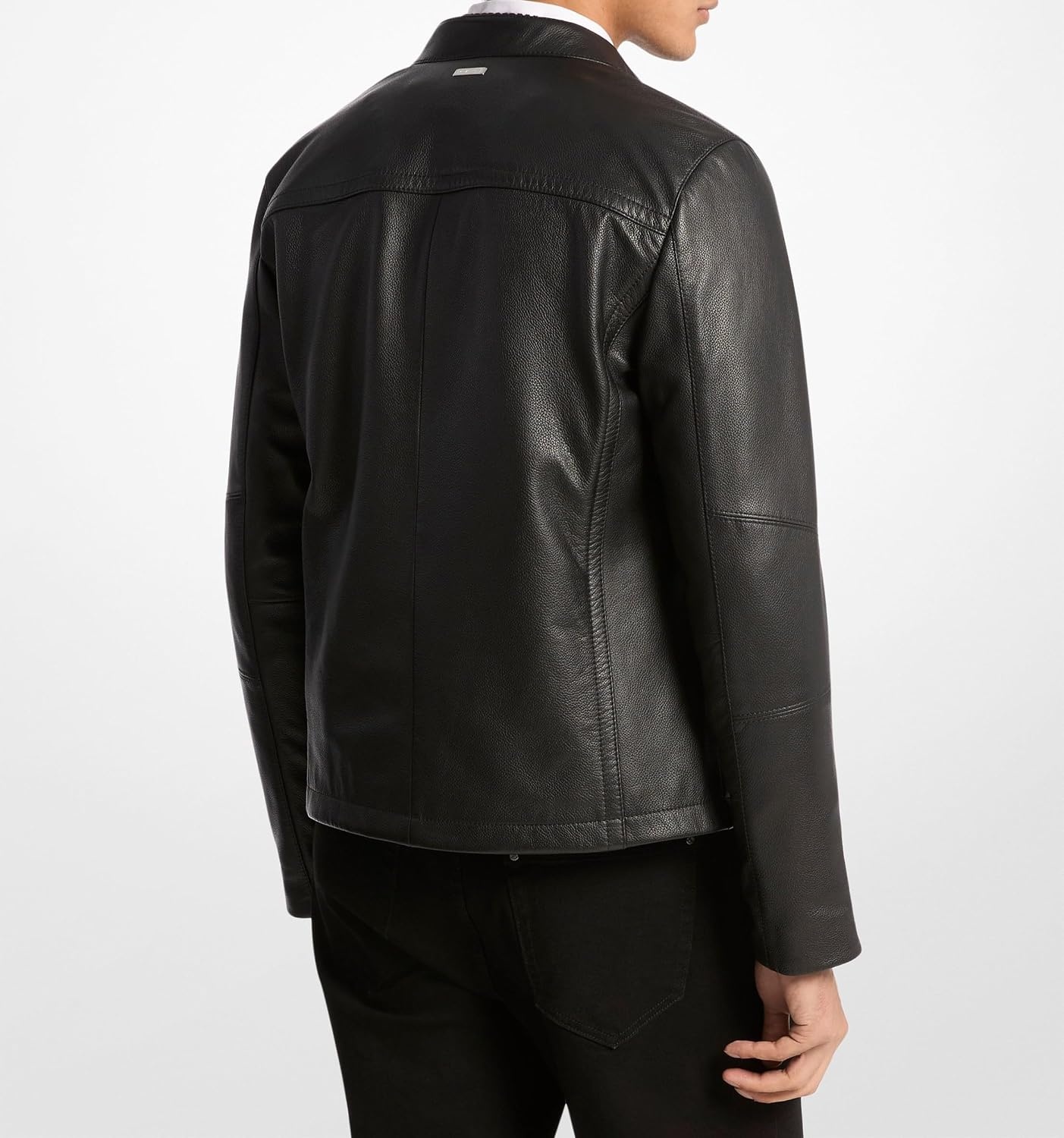 image:imageMichael Kors Mens Double Zip Racer JacketLeatherBlack