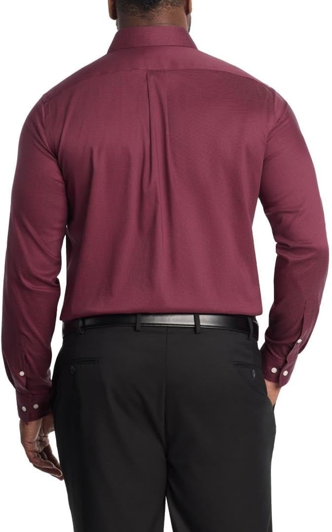 image:imageMichael Kors Mens Dress Shirt Travel Stretch Tall Fit Big and TallDeep Red