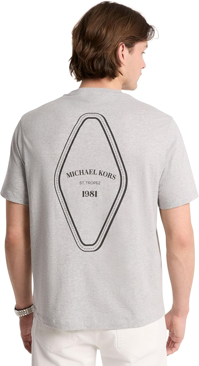 image:imageMichael Kors Mens Graphic TShirtMk Keychain LogoHeather Grey